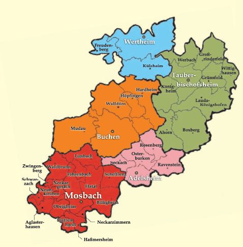 Landkarte LG- Bezirk Mosbach Landkarte LG- Bezirk Mosbach